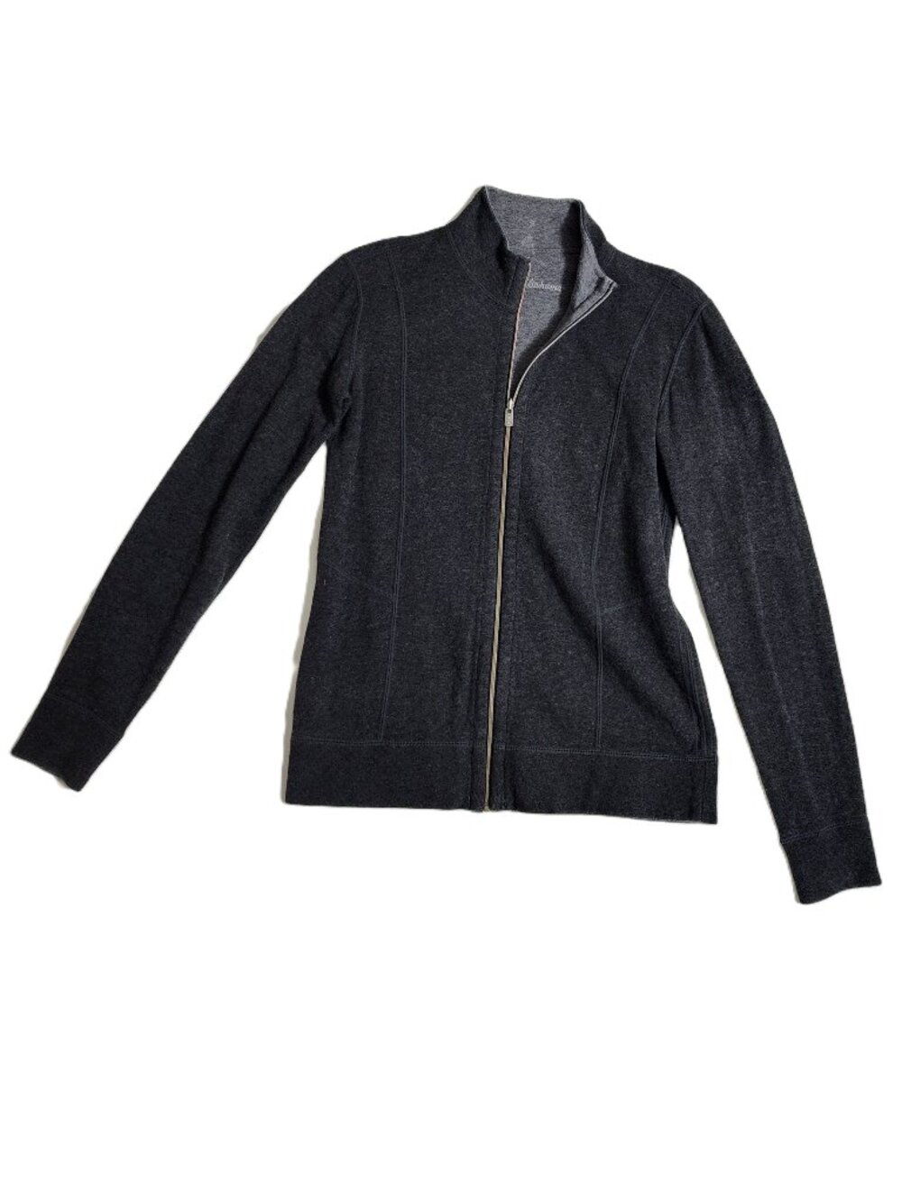 Tommy Bahama Womens Charcoal & Light Gray Reversible Cotton Full Zip Size XXS